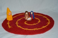 Adventsspirale gefilzt, div. Farben, Zwerg oder Heilige Fam. wählbar,Handarbeit