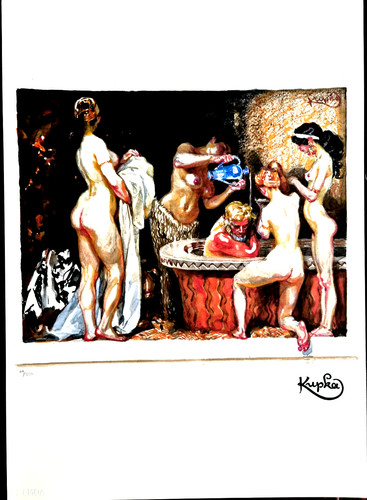 Frantisek kupka taking bath - frantisek,