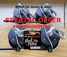 4x starke BDSM Bondage Points (Mobiles Andreaskreuz Handschellen Fußschellen)