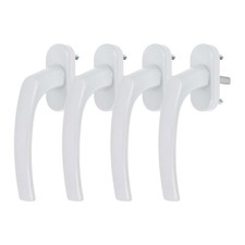 4 x Alu Fenstergriff in Weiß