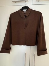 Damen Bluse Marke SASSENBACH  München Fb braun/beige kleinkariert NP 249 € neu !