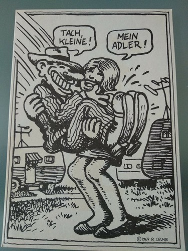 Vintage postkarte robert crumb - postkarte,