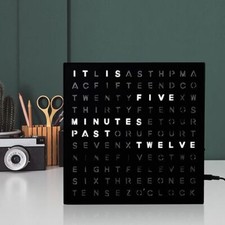 Nisorpa Wortuhr WordClock LED Wanduhr Standuhr für den Schreibtisch Geschenk