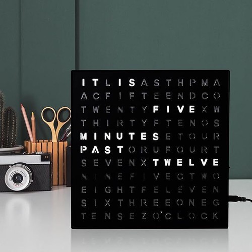 Wordclock jupiter edelstahl - edelstahl, in