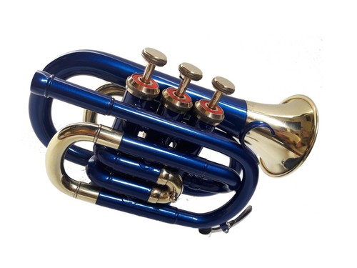 Mini taschentrompete blau - mini,