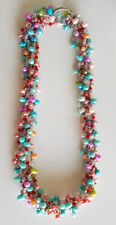 Halsketten Süßwasserperlen gedreht 3fach bunt Farbwahl C 1