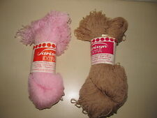 Maschinen Strickgarn Wolle zum Häkeln Stricken Basteln ca. 200g braun und rosa