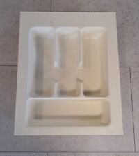 Besteckeinsatz 40er altweiß, 446 mm tief, stabil, zuschneidbar - LAGERAUFLÖSUNG