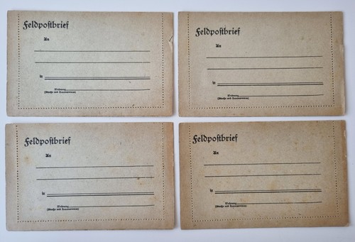 Vier blanko feldpostbriefe - vier,