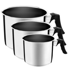 Milchtopf Edelstahl mit Griff