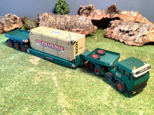 Kibri Tieflader Schwertransport mit Kiste Scheuerle Mercedes Zugmaschine 1:87 H0