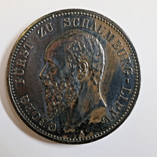 5 Mark Silber Kaiserreich Schaumburg Lippe 1898 A TOP Rare