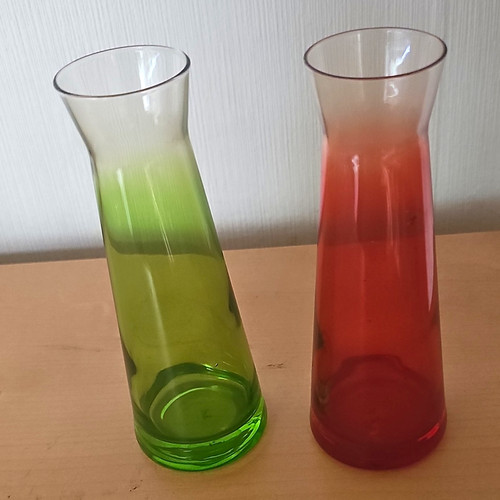 Glasvasen set aus glas - 2x,