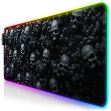 Titanwolf SKULLS RGB Gaming Mauspad 800 x 300 x 4mm XL-Format LED Multi Color