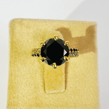 10 Karat Schwarz Diamant Ring