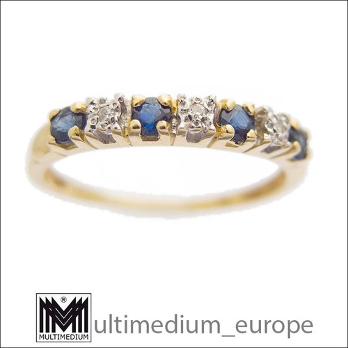 585 gelbgold saphir ring - saphir,