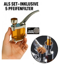 Mini Wasserpfeife tragbar Acryl Metall Tabakfilter Rauchrohr Pfeife Shisha