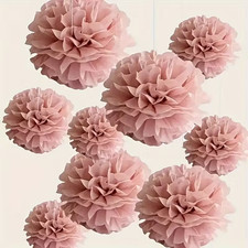 Papierblumen Deko Set Rosa