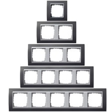 Gira Rahmen Event Farbe Anthrazit mit Zwischenrahmen Alu - zur Auswahl