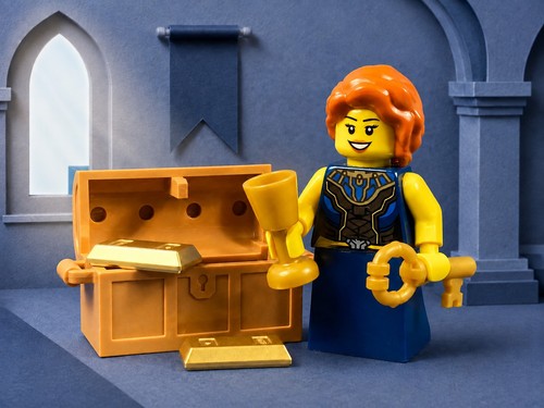 Lego burgherrin hofdame - burgherrin,