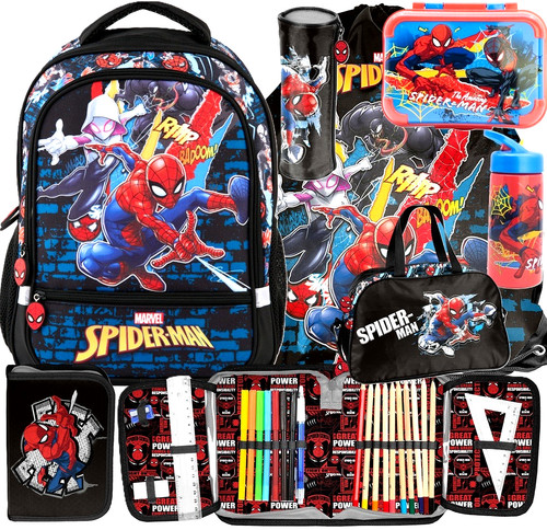 Spiderman schulranzen set 7in1 - set,