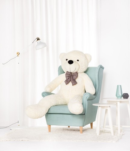 Teddybär groß xxl weiss - groß, (weiss