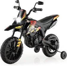 COSTWAY Kinder Elektro Cross Motorrad 12V – 3-8 Jahre – Schwarz