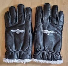 Leder Handschuhe Oldtimer-Zubehör schwarz Fallschirmspringer Motorrad Vintage