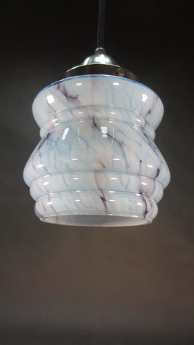 Blaue art deco lampe - art,