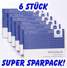 6 Stück Fahrtenbuch Fahrtenbücher DIN A6 40 Blatt Wegsteckennachweis BA/BI