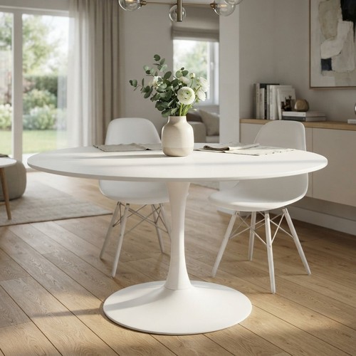 Eleganter runder weißer