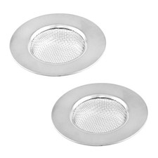 2 Stück Abflußsieb Set Edelstahl für Waschbecken Spülbecken Haarsieb Dusche Sieb