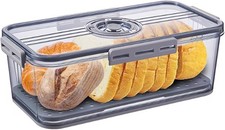 Mini Brotkasten mit Deckel & Vakuumluftventil, Zeiterfassung luftdicht Brotkasten