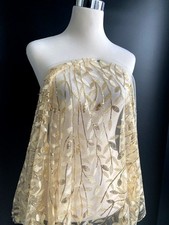 Gold pailletten blatt spitze - gold,