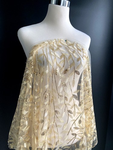 Gold pailletten blatt spitze - pailletten,