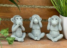 Frostfeste Steinfigur 3 Affen