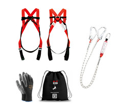 Baustellen Höhensicherung Sicherheitsgurt 2P Auffanggurt inkl. Y-Falldämpfer + H