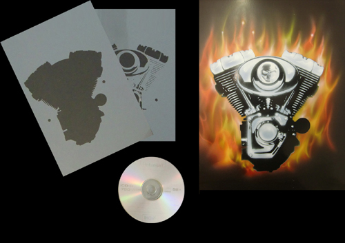 Airbrush schablone step - schablone, by