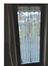 Scheibengardine 2 er Set modern  creme braun