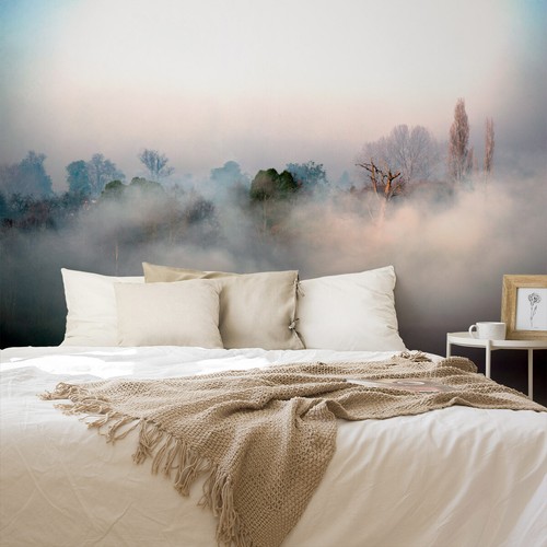 Vlies fototapete wald nebel - im,