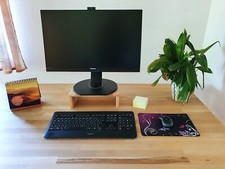 Monitorerhöhung Bildschirmerhöhung Podest TV Aufsatz Buche massiv 30x17x10cm