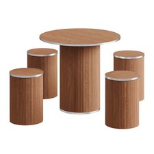 Küchentisch mit 4 Stühlen Set Esszimmergruppe Esstisch Holz Esszimmerstuhl Set