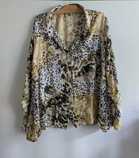Shirt beige Leopard Viskose