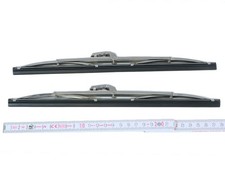 2 hochwertige Chrom look Edelstahl Wischerblätter für Fiat 600D Scheibenwischer