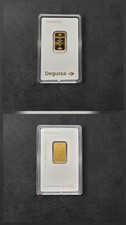 5 g Goldbarren Degussa – 999,9 Feingold im Blister