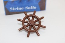 Lego (c) 1x Steuerrad - alt braun - 3700 - 2x4x4 - braun - Schiffzubehör