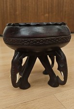 Afrikanischer Holz Aschenbecher, Handgefertigt