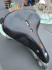 Lepper Fahrrad Ledersattel Primus schwarz 4 Fach-Federung