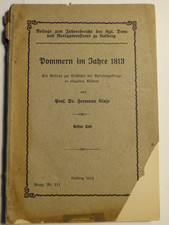 Antikes Buch POMMERN IM JAHRE