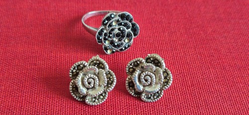 925 silber vintage schmuckset - silber,